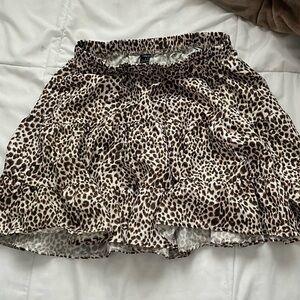 SHEIN Leopard Print Mini Skirt